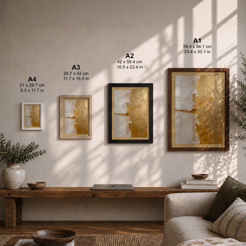 Weathered Surface Study Industrial - Framed Print, A1 - 84.1 x 59.4 cm, White
