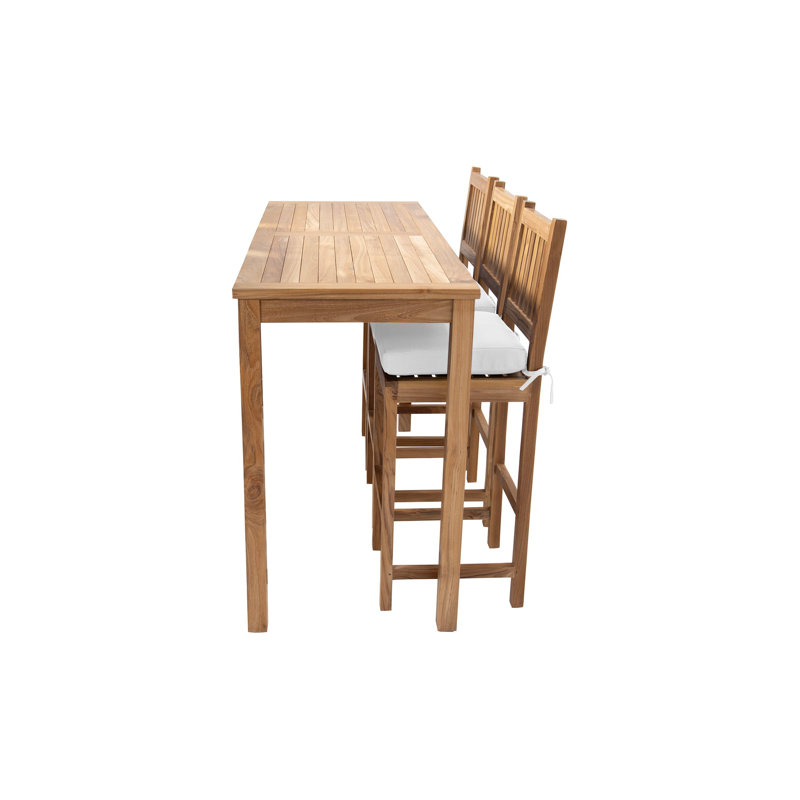 Huntington 4 - Piece Solid Wood Dining Set, Granite