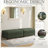Maelina Upholstered Green Square Corduroy Ottoman with Solid Wood Legs, Ottoman Modular Part For Sectional Sofa-714554406