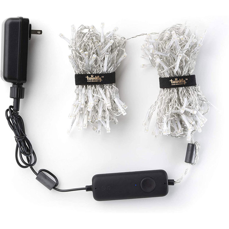 Twinkly Smart Decorations 190 LED RGB Hanging Icicle Lights w/ USB Music Dongle