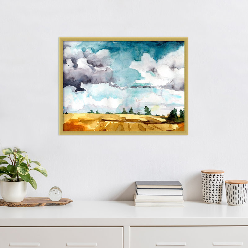 «Open Skies III» par Paul Mccreery, reproduction d'art encadrée sur bois, H 19 po x l 25 po