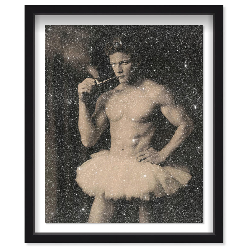 Oliver Gal Dandy in Disguise Photography - Diamond Dust Framed Shadowbox Art, 32" H x 26" W, Black