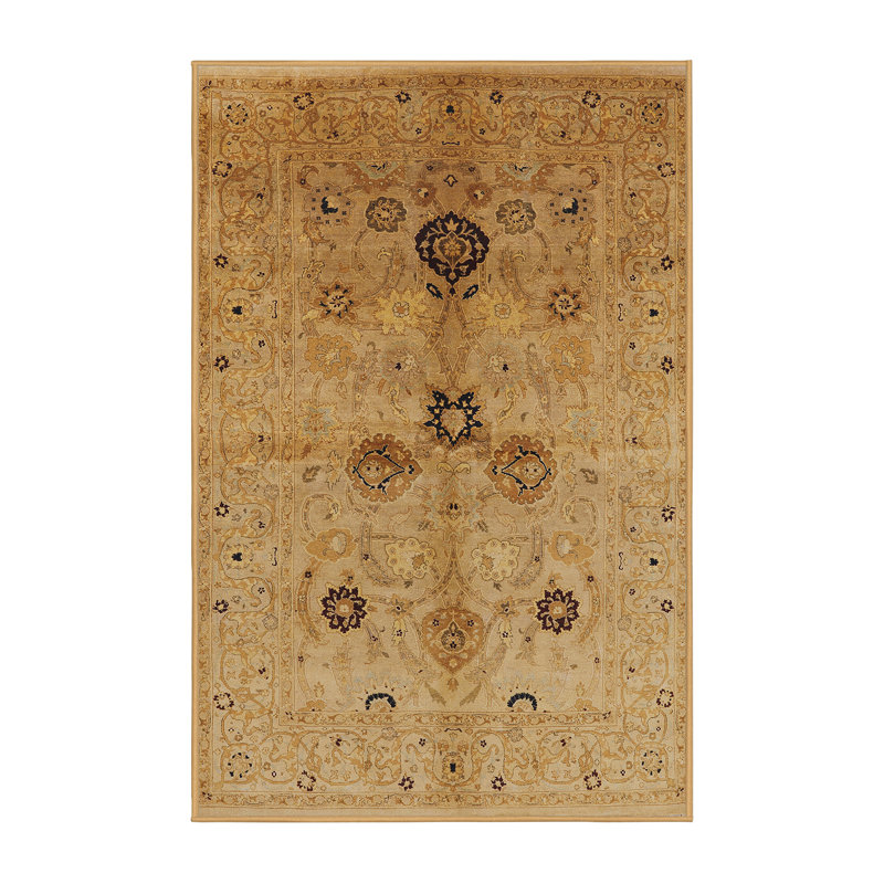 Tapis oriental brun clair Ghazaros, Rectangle 8 pi x 10 pi
