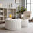 White Round Storage Table Set