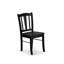 L'ensemble 3 pièces contient une table rectangulaire en bois avec une rallonge papillon et 2 chaises de cuisine, noir-1753042033-1753042032-1753042028
