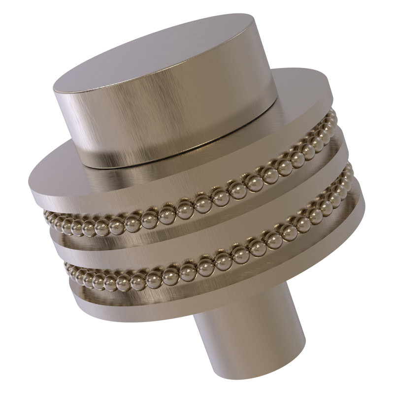 Poignée cylindrique de diamètre 1 1/2 po, Étain antique