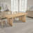80" Natural Wood Double Pedestal Base Dining Table