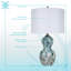 Lampe de table en céramique «Oceanic Drift» - 16 po x 28 po