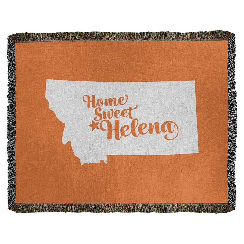 Jeté en coton hélène montana, 50 po x 60 po, Orange