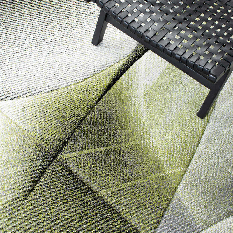 Tapis géométrique Toone Performance, Rond 6 pi 7 po