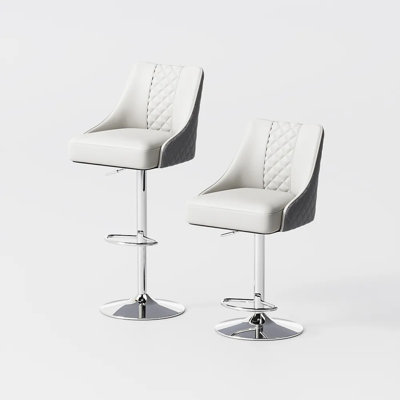 Vera - Ensemble de 2 tabourets pivotants réglables modernes