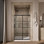 Elate Sliding Shower Door, 70-1/2-In H X 50-1/4 - 53-5/8-In W, With 1/4-In Thick Frosted Glass With Rectangular Grille Pattern