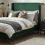 Halla Luxury Fabric Upholstered Bed Frame - Eco Recycled Material, Sleek Modern Design-284573715-284573712
