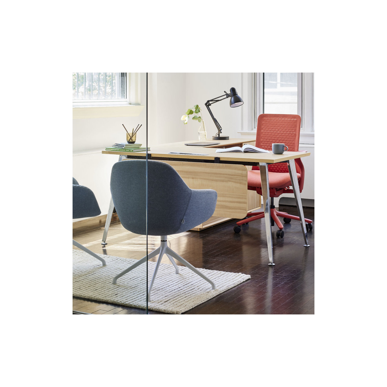 Guest Chair, Smoke Blue