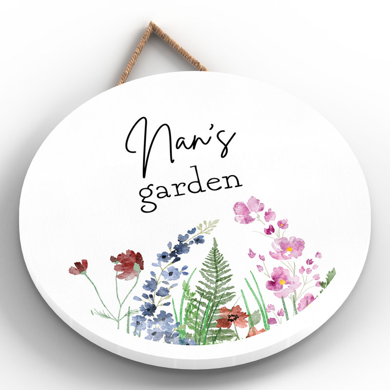 Nans Garden Small Circle Plaque