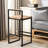 Set Of 2 Bar Stools With Woven Paper Rope Seat And Back