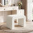 23.62" W Faux Cashmere Vanity Stool-2091631397
