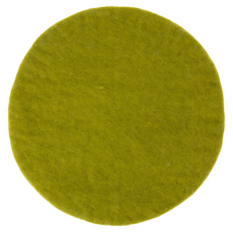 Napperon en feutre fait à la main: soleil, Vert
