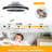 19-inch Black Ceiling Fan Light with LED RGB – Dimmable & Color-Changing, APP & Remote Control, Modern Smart Ceiling Fan for Living Room, Bedroom, and Dining Room (Silent/6-Speed/Reversible/DC Motor)