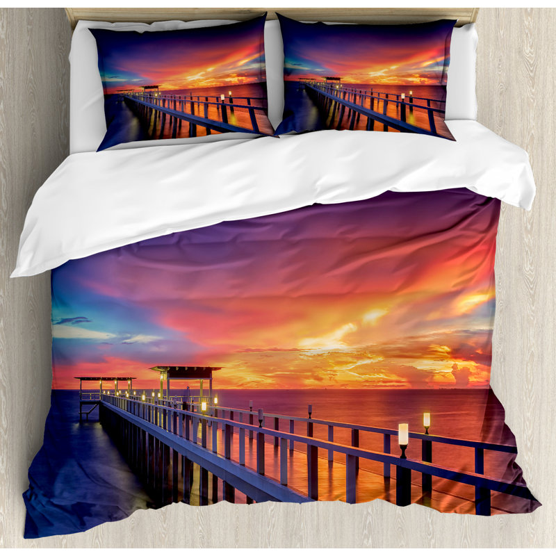 Coastal Duvet Cover, King Duvet Cover + 2 Shams