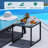 65.3" Long Reclining Double Chaise with Table-80761487
