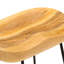 Solid Wood Bar Stool with Iron Frame