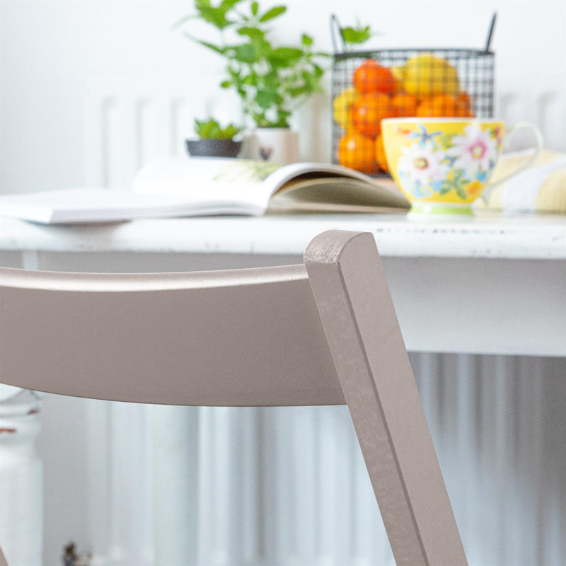 Harbour Housewares - Beech Wood Folding Chairs - Set of 6, Dove Grey