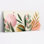 Motif floral botanique avec décorations sur toile tendue, ensemble de 1