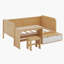 Lit de jour simple Marblehead avec tablettes de rangement et casiers, bureau d'étude et tabouret-1010263210