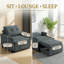 Fauteuil convertible sophistiqué à accoudoirs l 35 po Francesca-1401808093