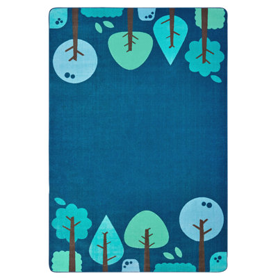 Tapis bleu touffeté Tranquil Trees