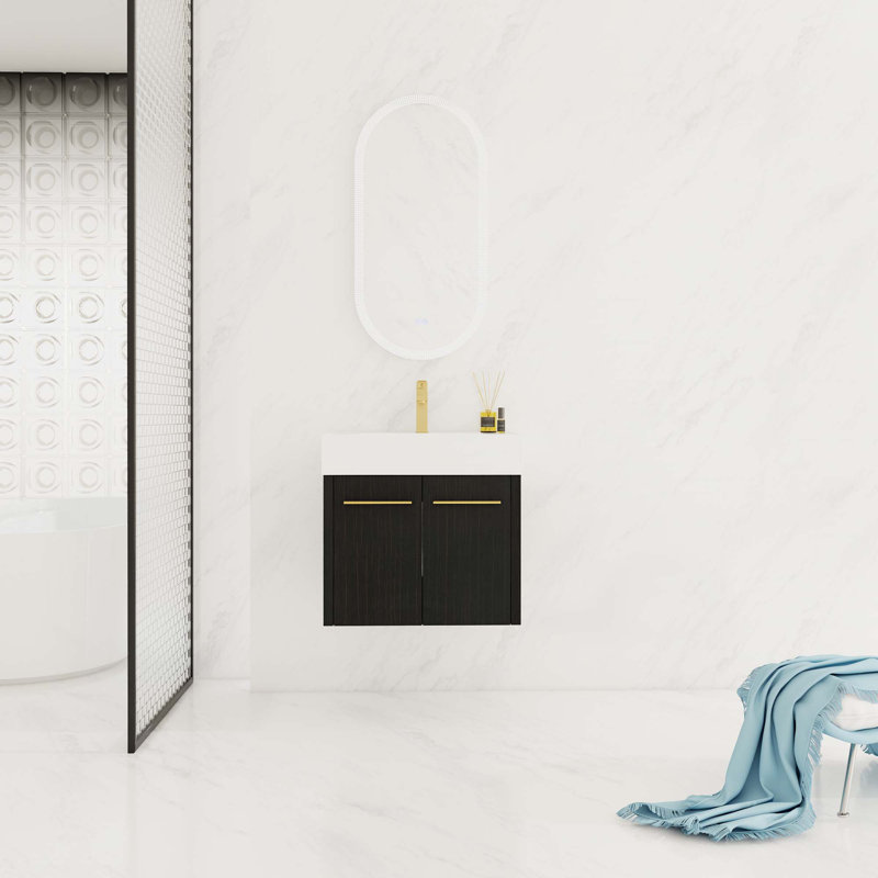 Meuble-lavabo mural avec lavabo, 24"
