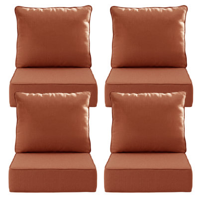 6.2" Thick Outdoor Cushion Set, Olefin Patio Cushions, Fade-Resistant, Weather-Resistant Design