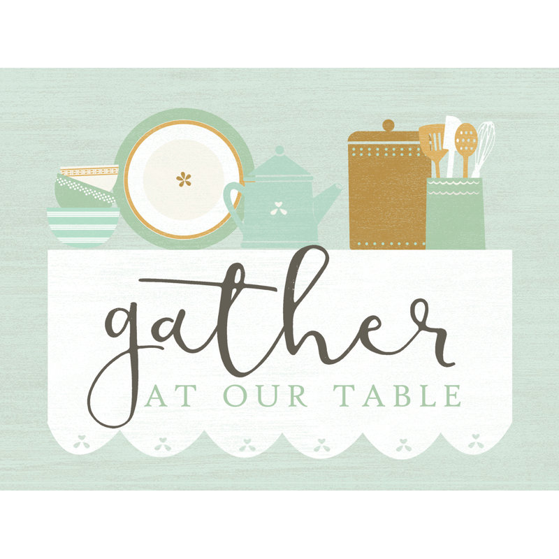 Gather at Our Table - Painting Print, Black Floater Framed, 30 cm H x 46 cm W
