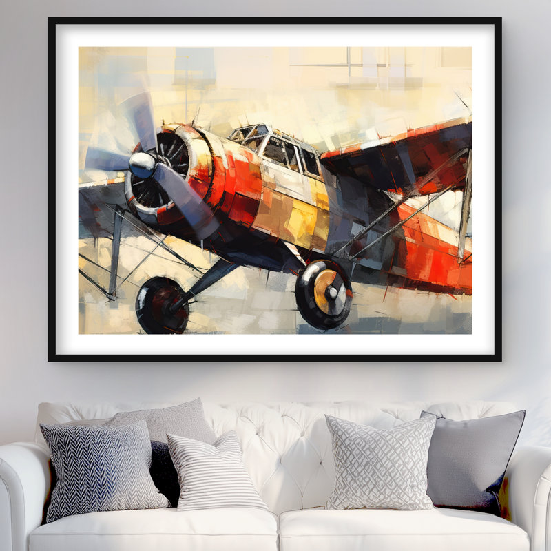 Take off - Reproduction mat contemporaine encadrée pour la décoration intérieure