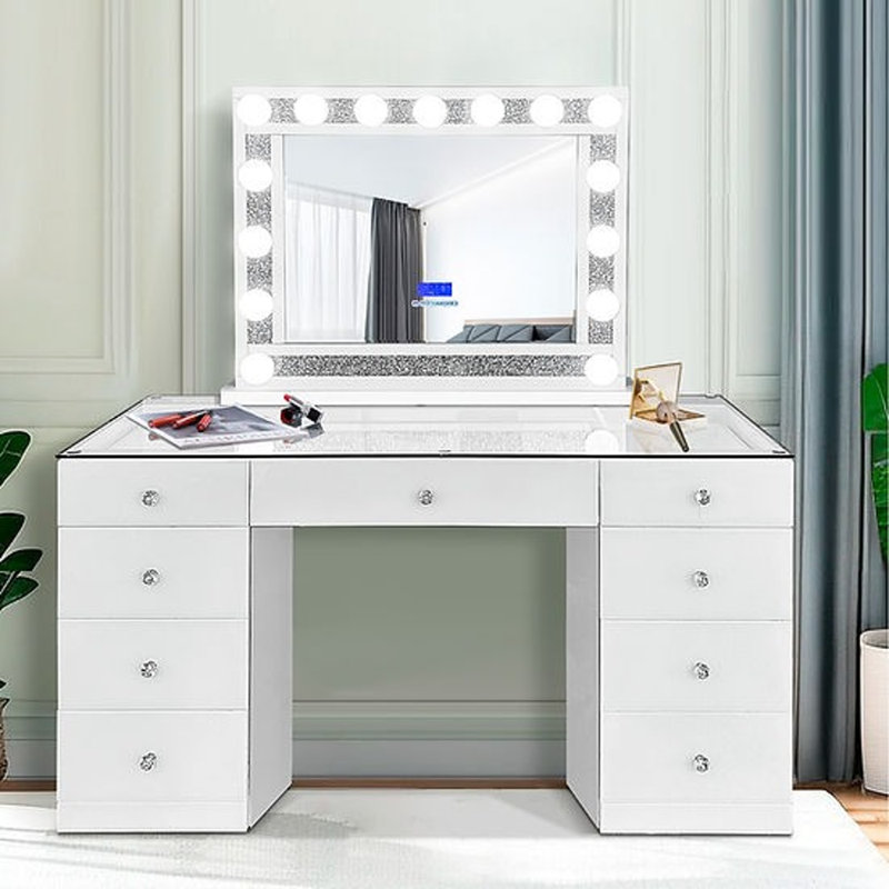 Meuble-lavabo et miroir A8A21592FD0140DFA7AC4D7A24817482 (Bluetooth et haut-parleur)
