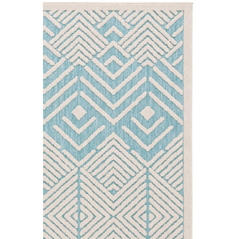 Milos Performance Geometric Indoor/Outdoor Area Rug, Rectangle 5' x 7'