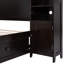 - Lit double en bois avec armoire intégrée et tablette intégrée - Stable et élégant dans un ton attrayant-1055692084
