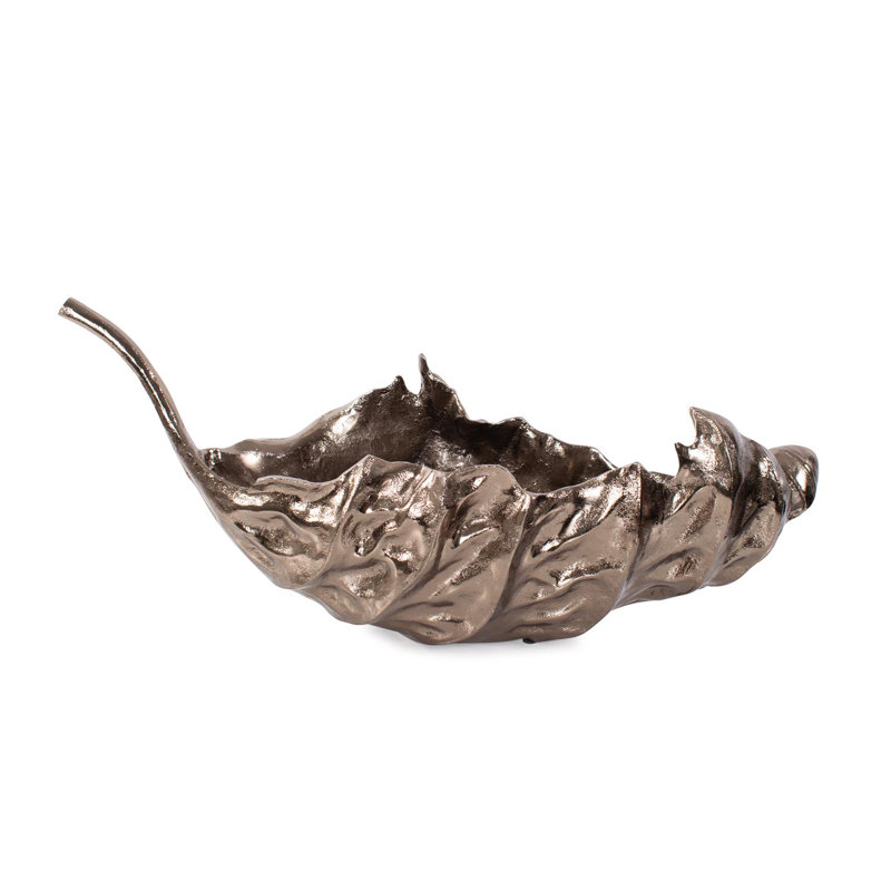 Bol en aluminium coulé Aspen Leaf