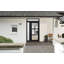 Façade extérieure pré-suspendue Porte en fibre de verre transparent transparent / Manux 8555 Noir mat verre transparent / Bureau Portes d'entrée commerciales et résidentielles Garage de garage - l 36 po x H 80 po - Gauche-98196003-98196002-98196001