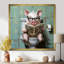 Keiaira, cochon de toilette lisant le journal III - cochon, art mural-1214519102-1188828024-1214519078