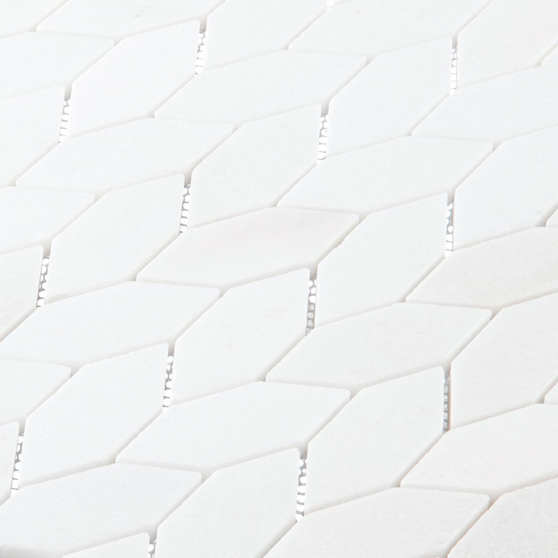 Channing-Elongated Hex 1" x 2.5" Marble Geometric Mosaic Kitchen Backsplash, Bathroom, Shower, Pool, Wall and Floor Tile