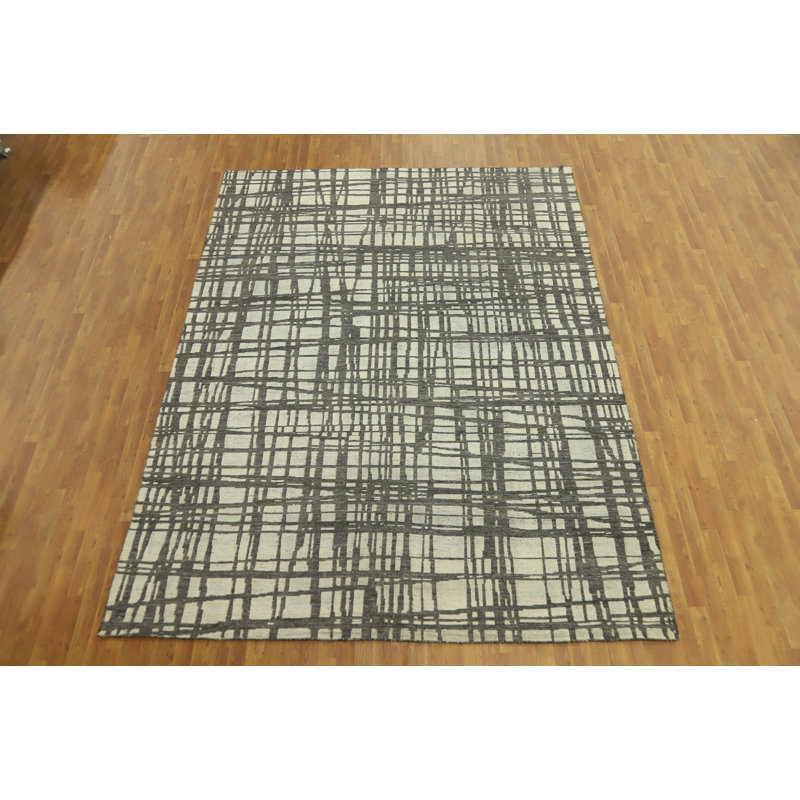 Tapis indien moderne et abstrait 