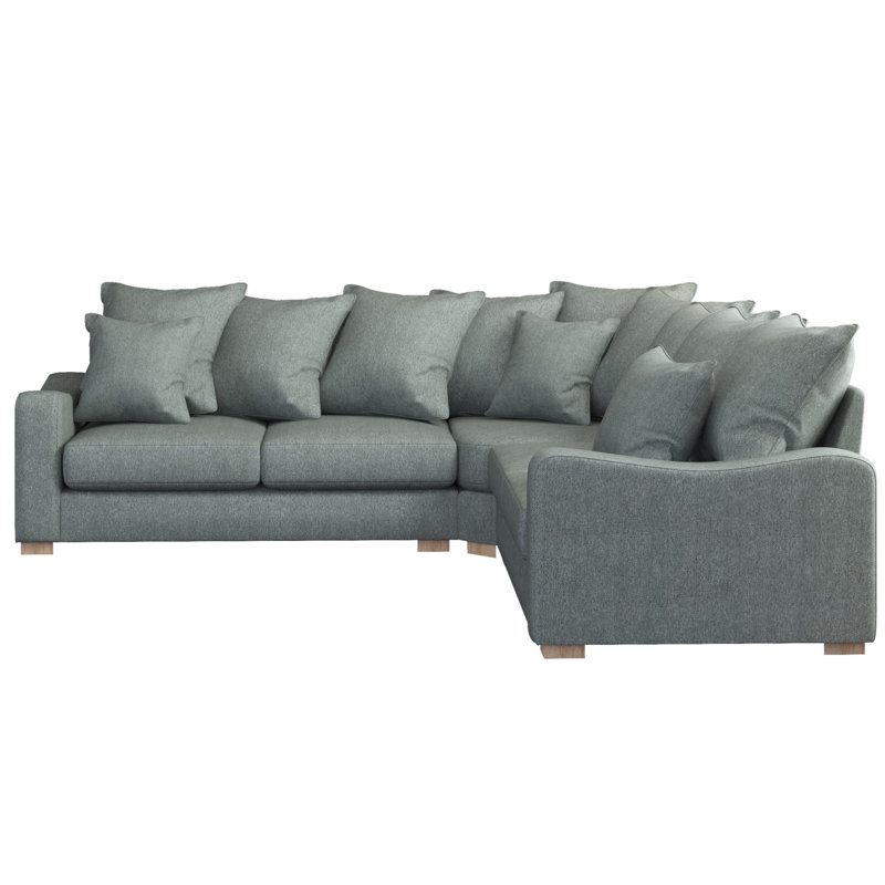 Theadford Corner with two seats both sides, Scatter Back, Royal Blue Polyester