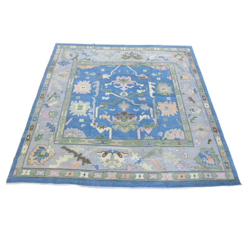 Tapis unique bleu de 10 pi