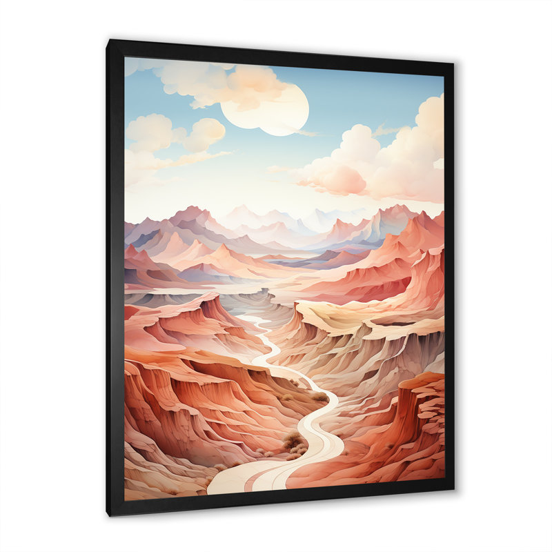 Desert Dreams Canyon Drift sur toile, H 40 po x l 30 po x P 1,5 po, Cadre simple noir