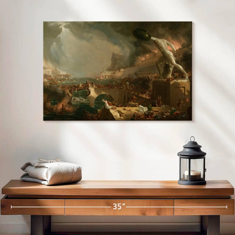 Lilie The Course Of Empire - Destruction, H 16 po x l 24 po