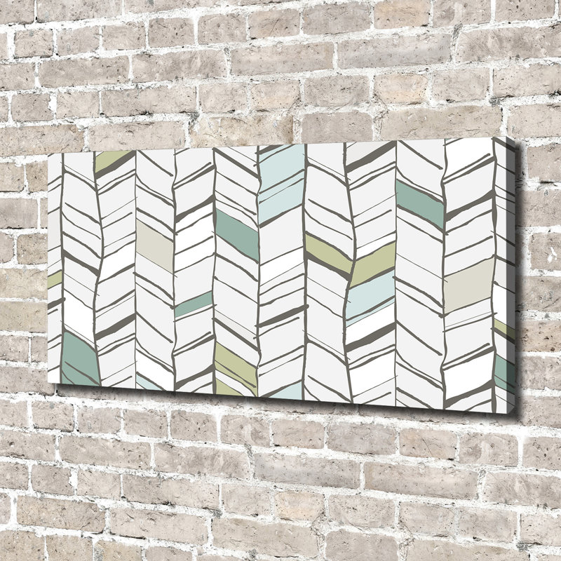 Herringbone Pattern - Wrapped Canvas Print