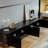 TV Stand with Arched Design and High-Gloss Finish