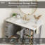 Meuble-lavabo sur pied 48 po, meuble-lavabo autoportant avec comptoir, armoire de rangement en bois massif gris